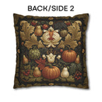 William Morris Inspired Fall Pillow Cover: Autumn Harvest Tapestry, Pumpkin, Pear & Gold