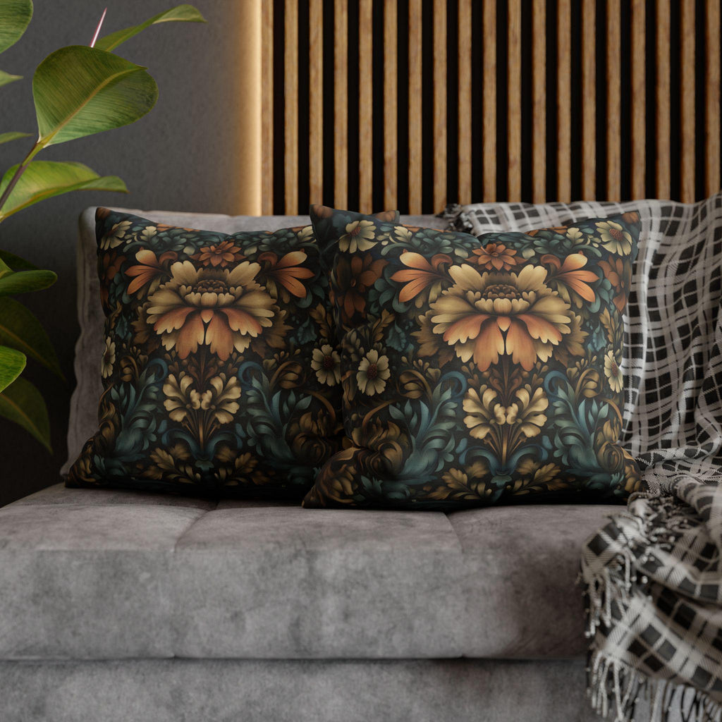 William Morris Fall Pillow Cover: Floral Autumn Vintage Style Tapestry  Accent