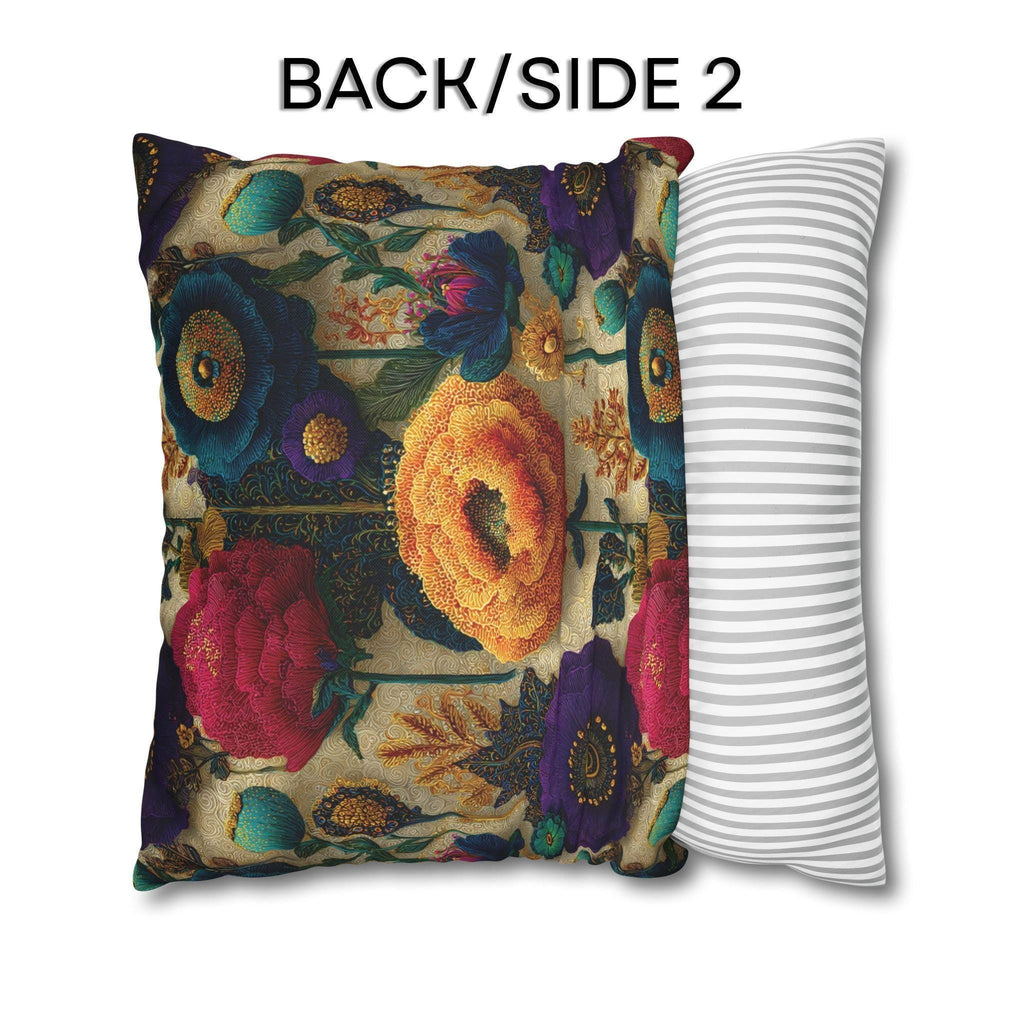 Art Nouveau Pillow Cover: Klimt Inspired Jewel Tone Floral Decor