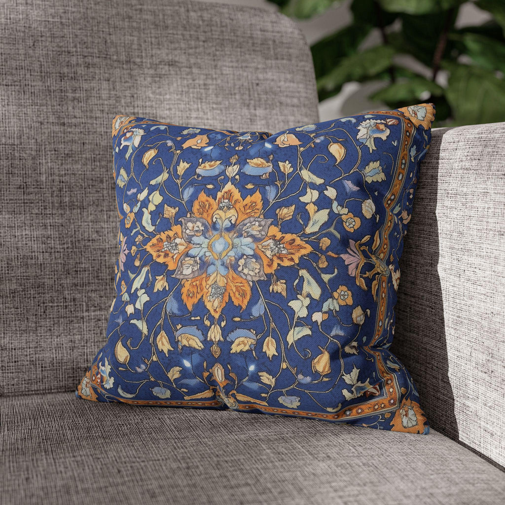 Bohemian William Morris Floral Pillowcase: Persian-Inspired Cushion Cover for Bedroom Decor