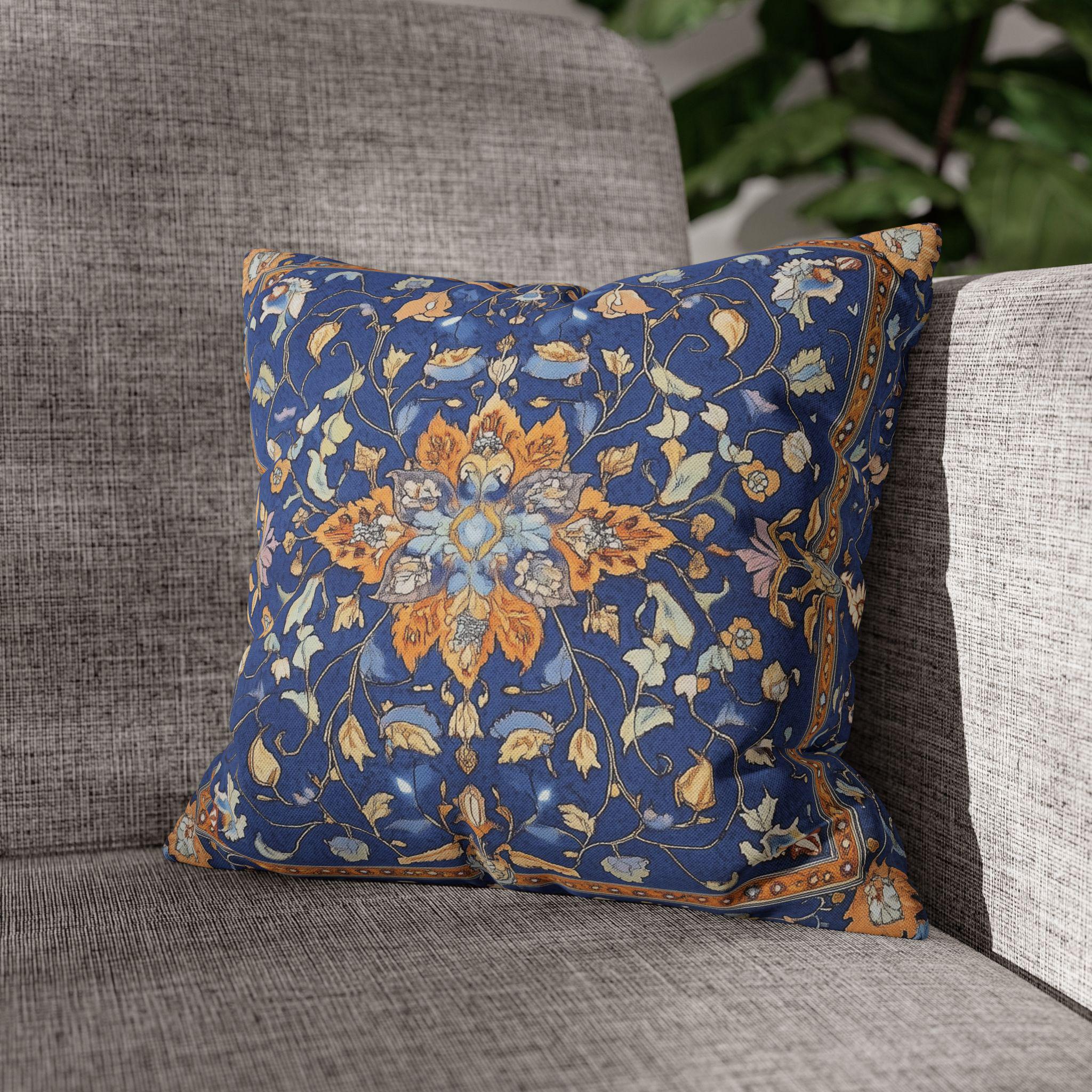 Bohemian William Morris Floral Pillowcase: Persian-Inspired Cushion Cover for Bedroom Decor