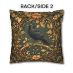 Autumn Crow Pillow Cover: Moody Botanical Fall & Halloween Decor