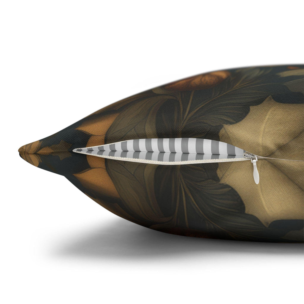 Reindeer Christmas Pillow Cover: William Morris Inspired Botanical Holiday Accent