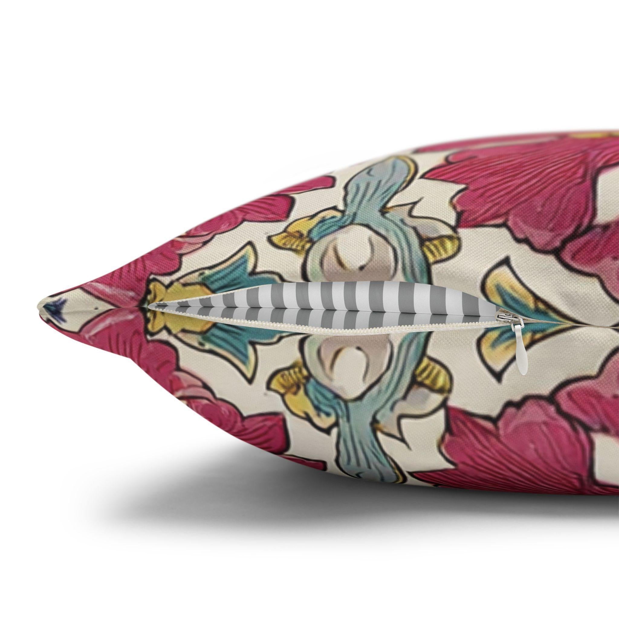 William Morris Style Hyacinth Pillow Cover: John Henry Dearle Inspired Floral