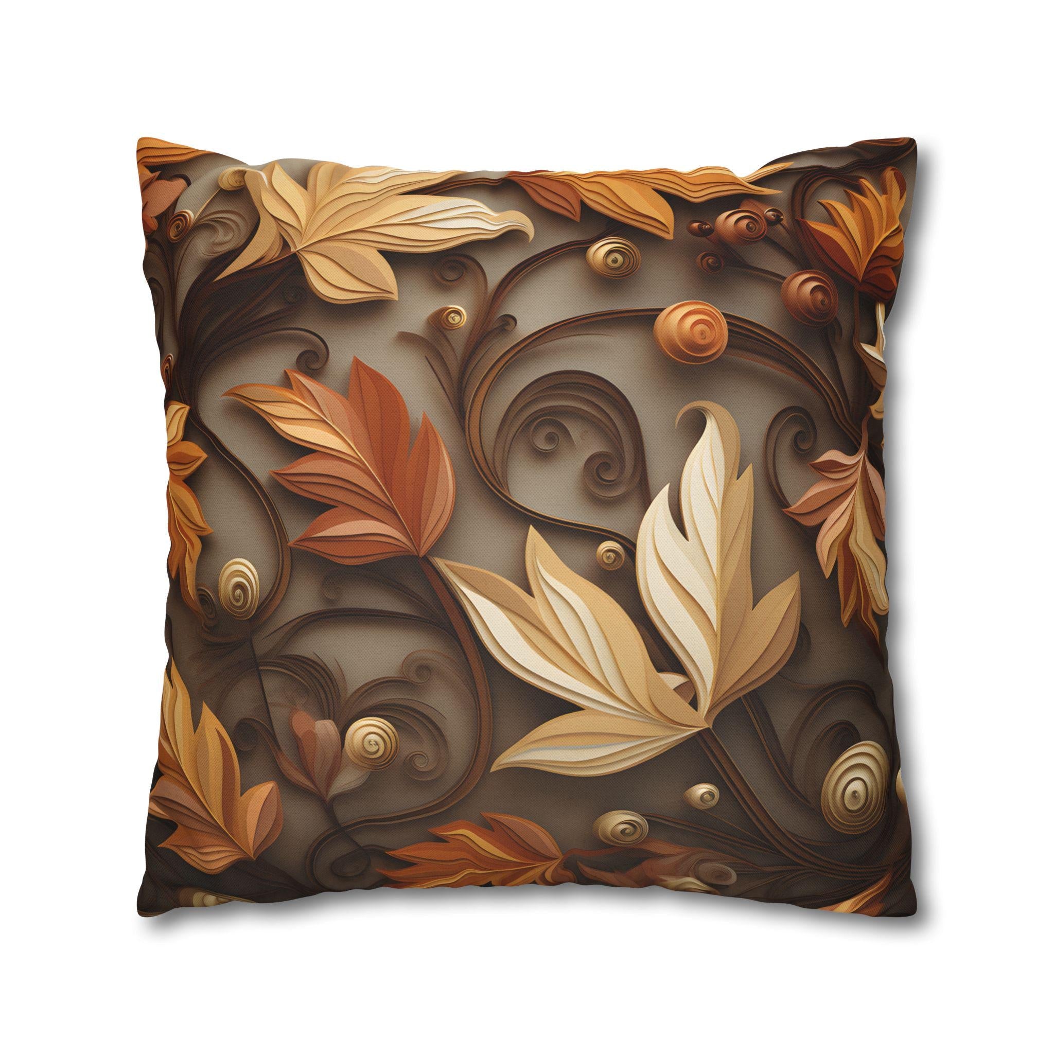 Autumn Decorative Pillowcase with Earthy Rustic Colors of Fall, Home Accent Pillow Cover