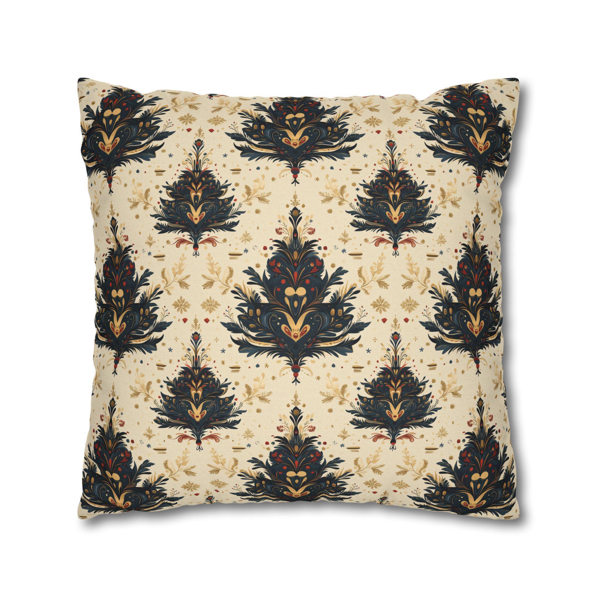 William Morris Christmas Tree Pillow Cover, Vintage Style Holiday Decor