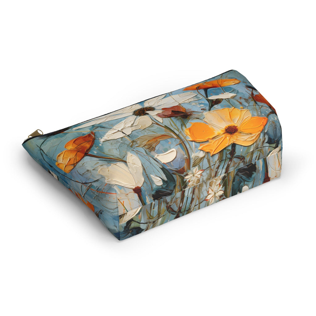 Wildflower Accessory Pouch: Vintage Style Polyester T-Bottom