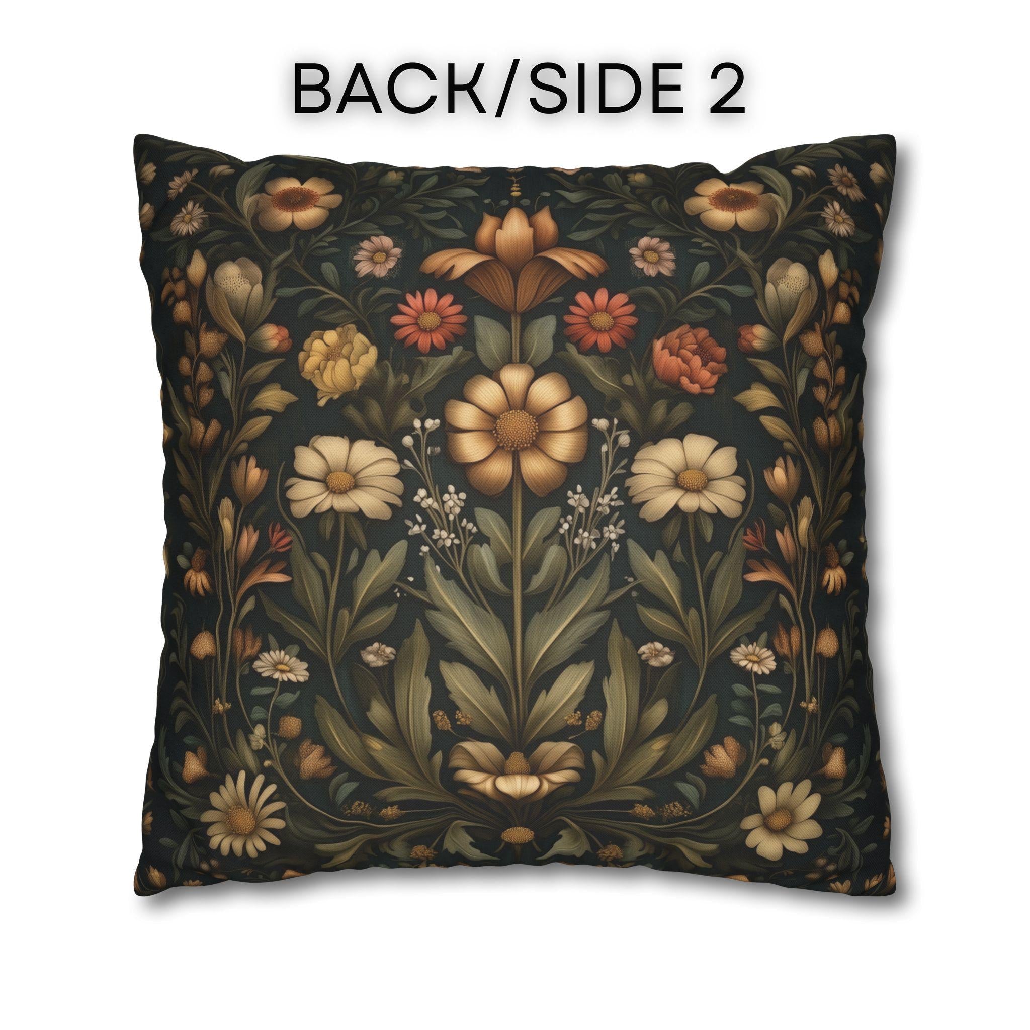 William Morris Inspired Throw Pillow Cover: Spring Garden Botanicals