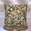 Elegant St. Patrick's Day Shamrock Pillow Cover: William Morris Inspired Botanical Square Cushion Cover