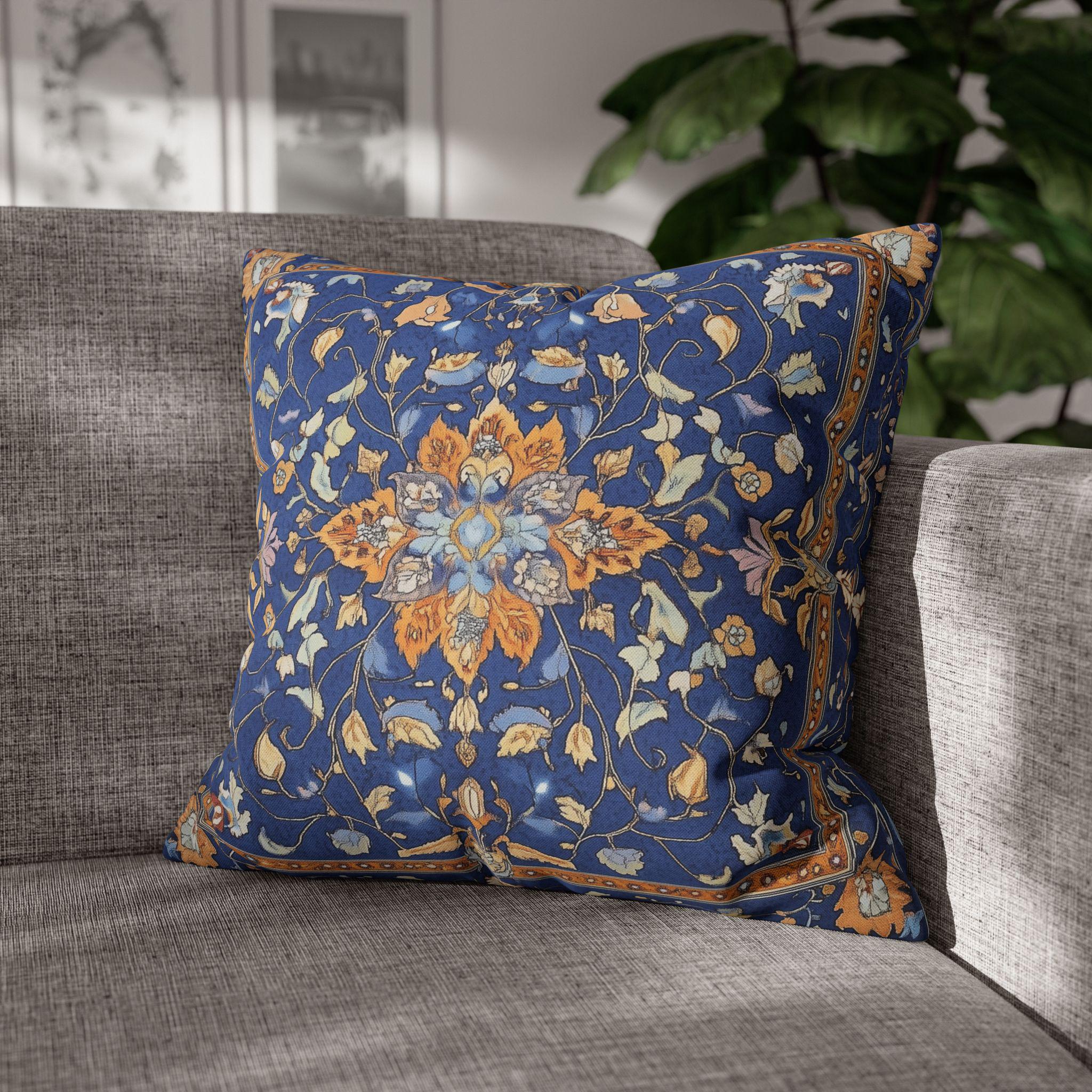 Bohemian William Morris Floral Pillowcase: Persian-Inspired Cushion Cover for Bedroom Decor