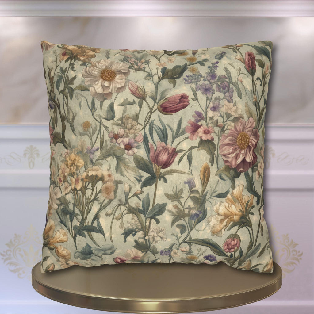 William Morris Inspired Botanical Tapestry Pillowcase: Arts and Crafts Floral Cushion Cover