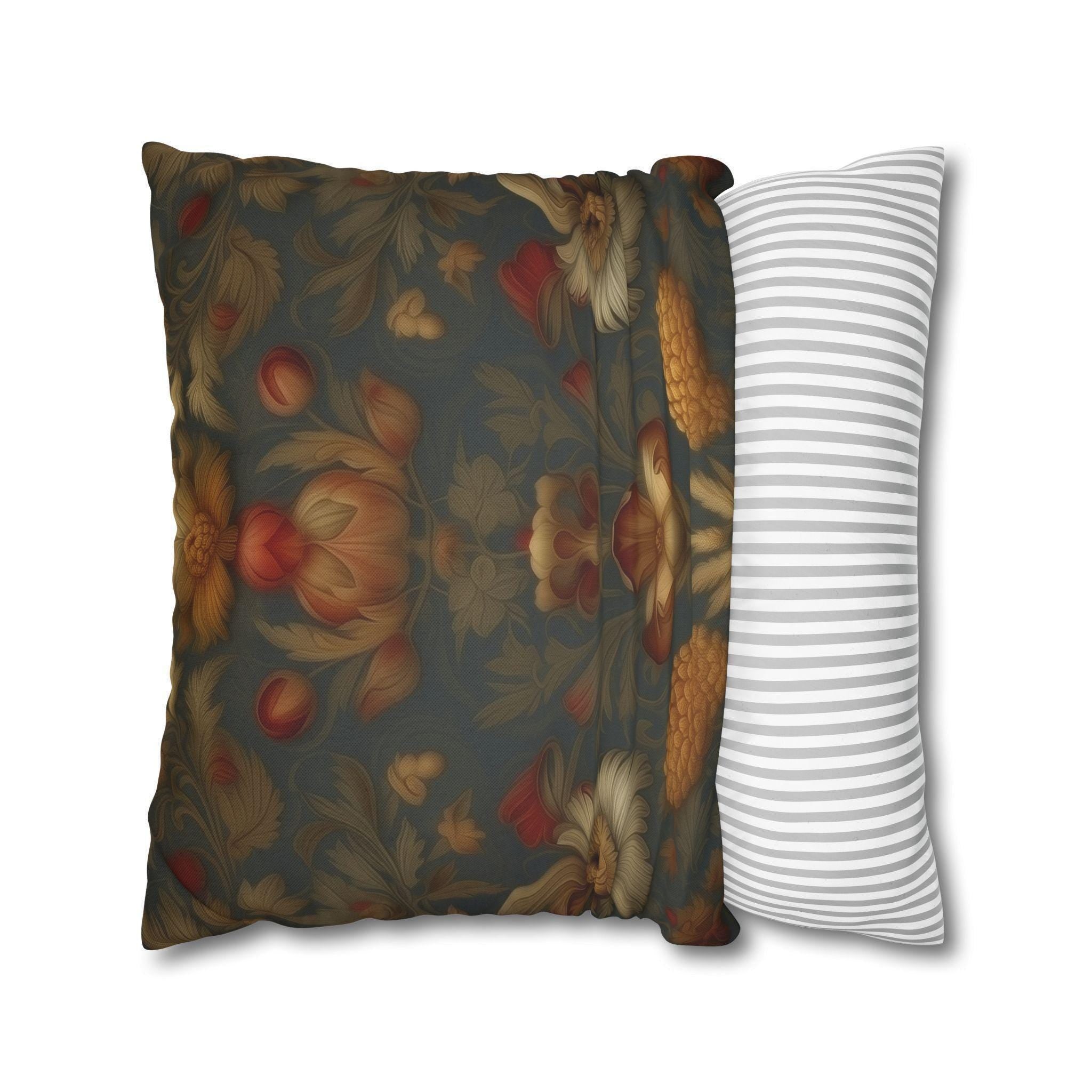 William Morris Autumn Floral Tapestry Pillow Cover: Vintage-Inspired Fall Home Accent
