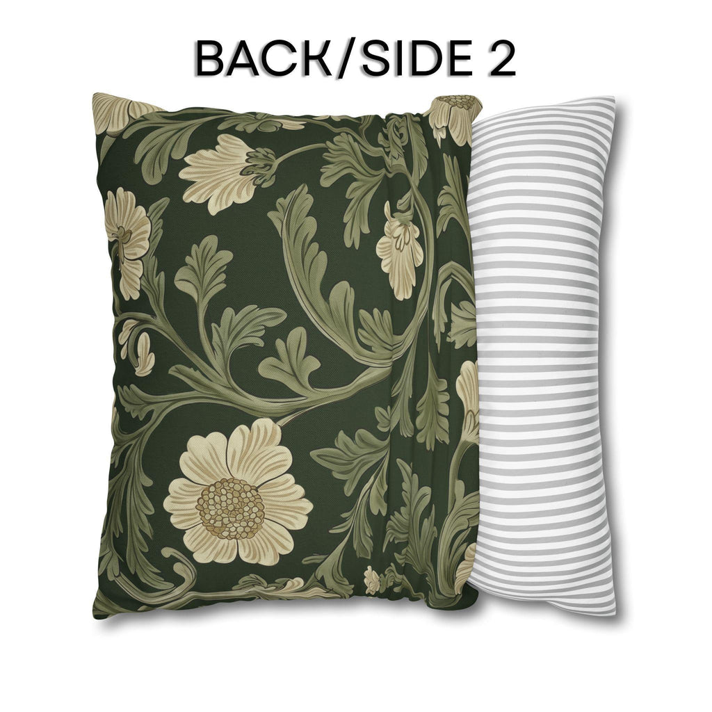 William Morris Pillow Cover: Lodden  Inspired  Sage & Cream Botanicals