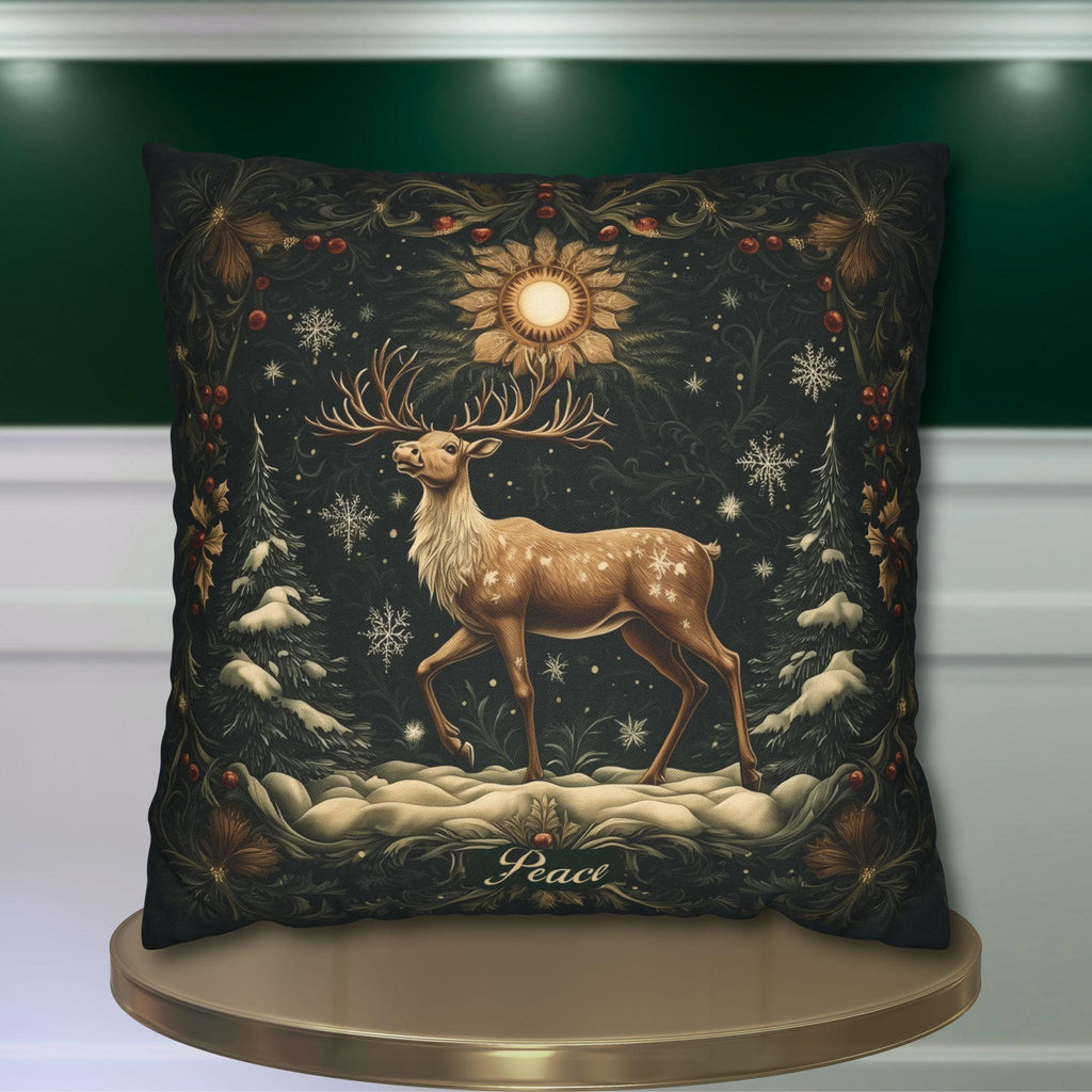 William Morris Reindeer Winter Pillowcase,  Christmas Decorative Cushion Cover