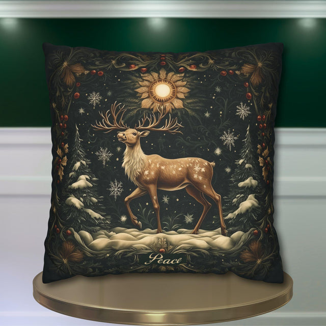 William Morris Reindeer Winter Pillowcase,  Christmas Decorative Cushion Cover