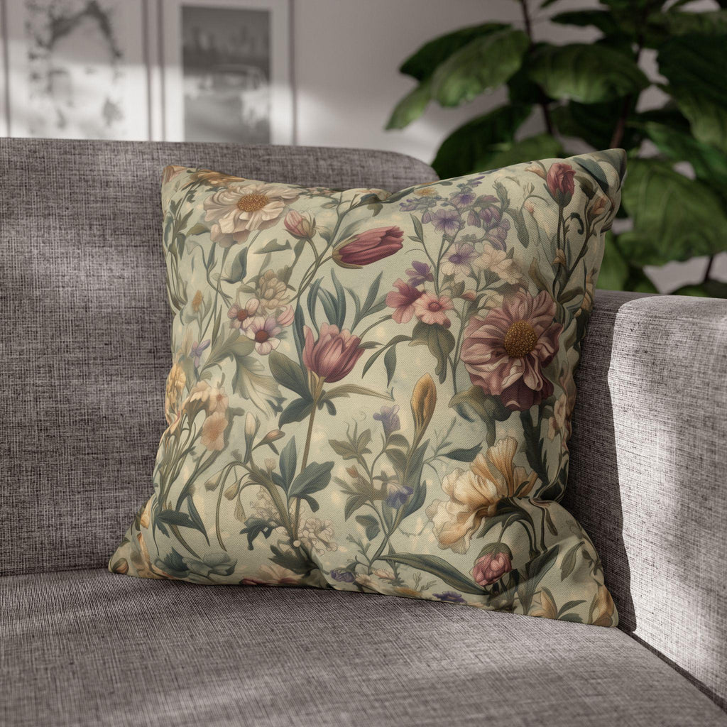 William Morris Inspired Botanical Tapestry Pillowcase: Arts and Crafts Floral Cushion Cover