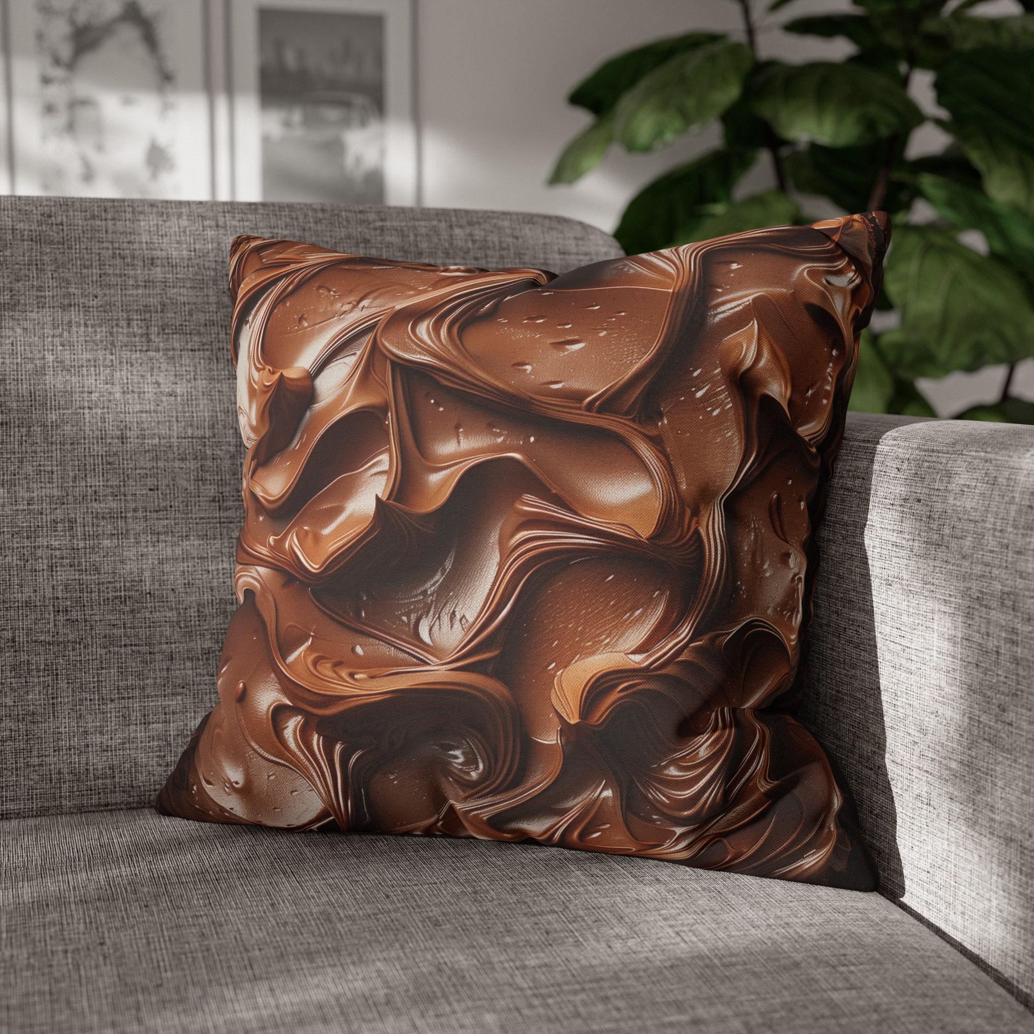 Chocolate Fudge Frosting Pillow Cover, Dessert Home Decor
