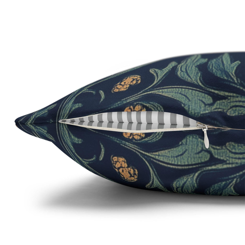 Midnight Songbirds Pillow Cover: William Morris Revival