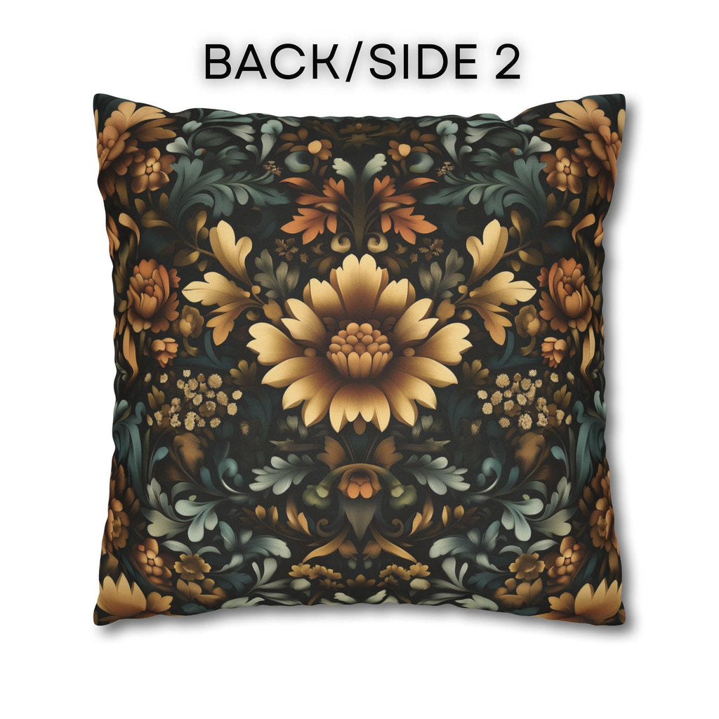 William Morris Fall Pillow Cover: Golden Floral Autumn Tapestry Vintage Style Accent
