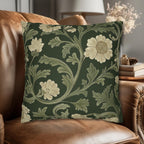 William Morris Pillow Cover: Lodden  Inspired  Sage & Cream Botanicals