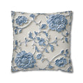 Blue Floral Chinoiserie Pillow Cover: Elegant Home Decor