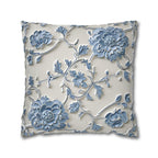 Blue Floral Chinoiserie Pillow Cover: Elegant Home Decor