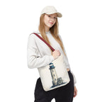 Coastal Lighthouse Tote: Durable Canvas Beach Bag in Blue - Nautical Carryall (S/M/L Available)