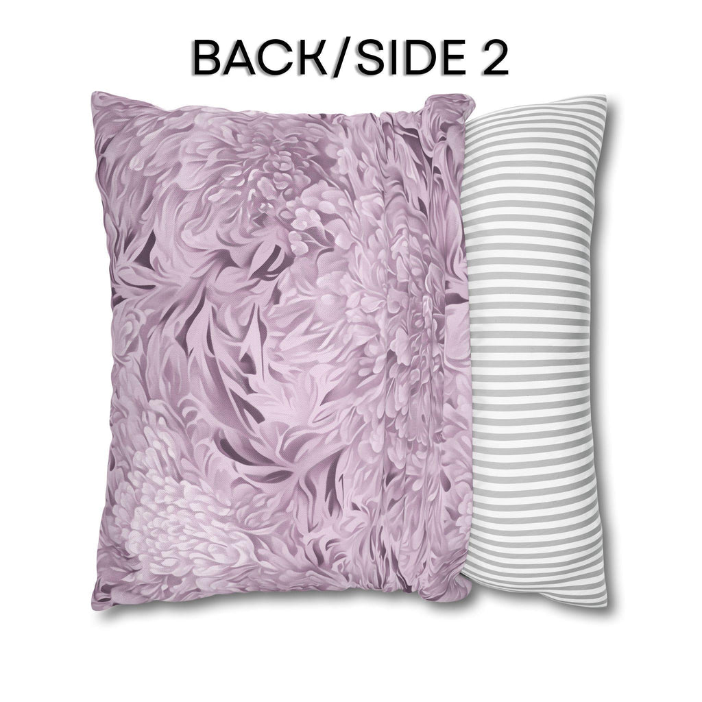 William Morris Inspired Pillow Cover: Modern Lavender Marigold Botanical, Zoomed-In Pattern