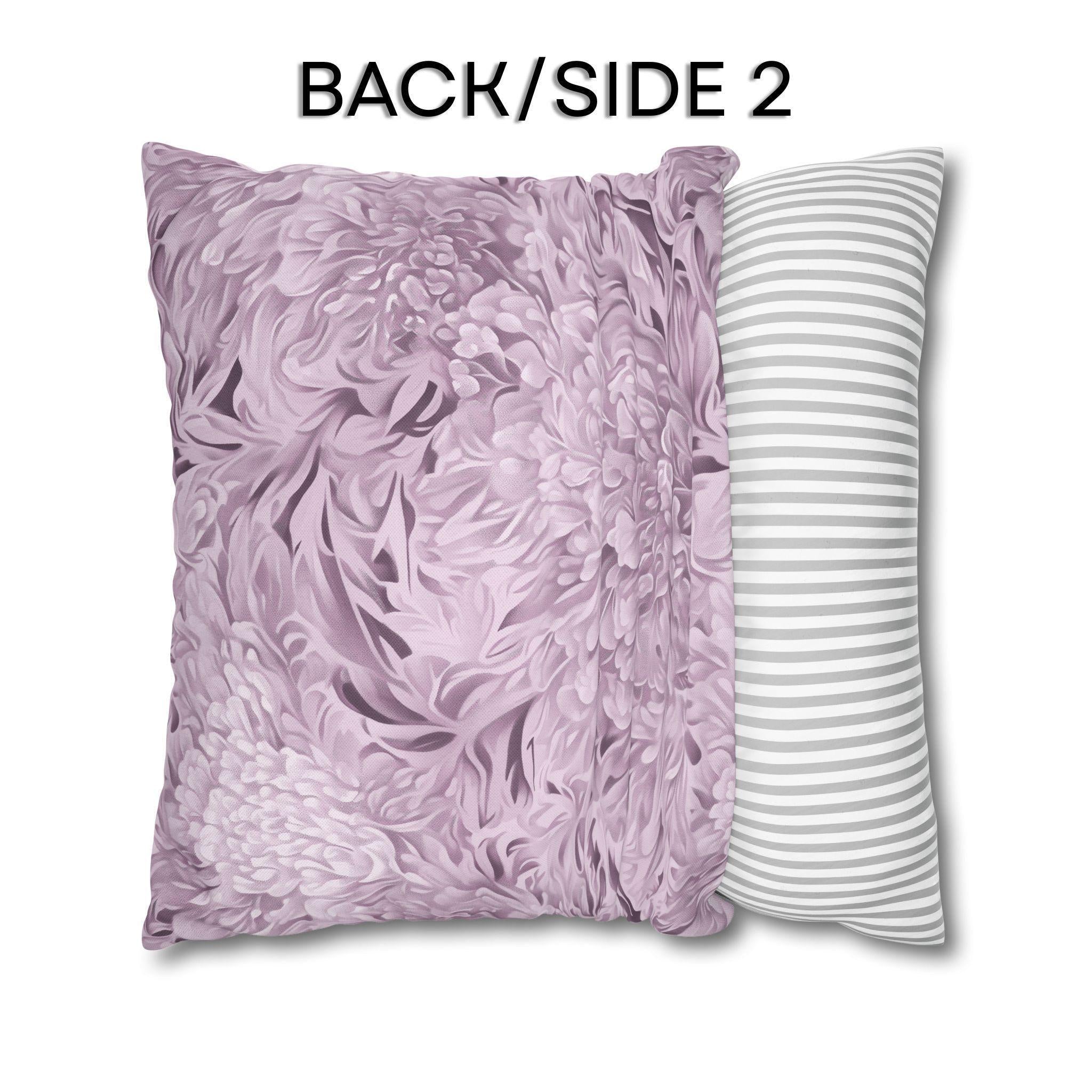 William Morris Inspired Pillow Cover: Modern Lavender Marigold Botanical, Zoomed-In Pattern