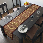 William Morris Table Runner: Burgundy and Champagne Vintage Pimpernel Reconstructed