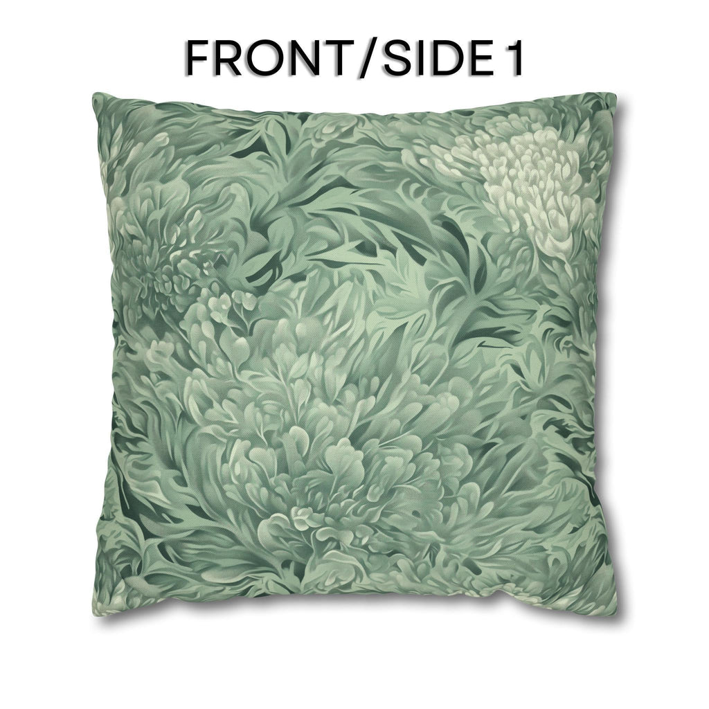 William Morris Inspired Pillow Cover: Modern Sage Marigold Botanical