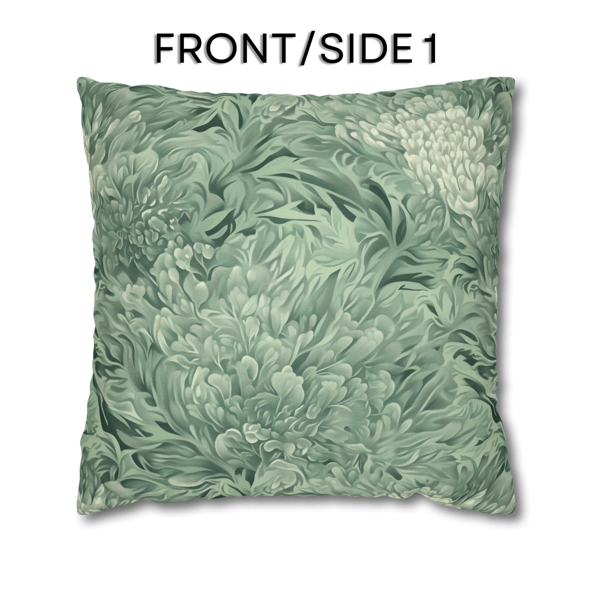 William Morris Inspired Pillow Cover: Modern Sage Marigold Botanical
