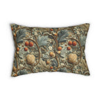 William Morris Autumn Vines Lumbar Pillow: Botanical Tapestry Design