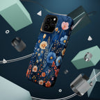 Blue Wildflower MagSafe iPhone Case: Dreamy Floral Design 14 15 16 Pro Plus Max