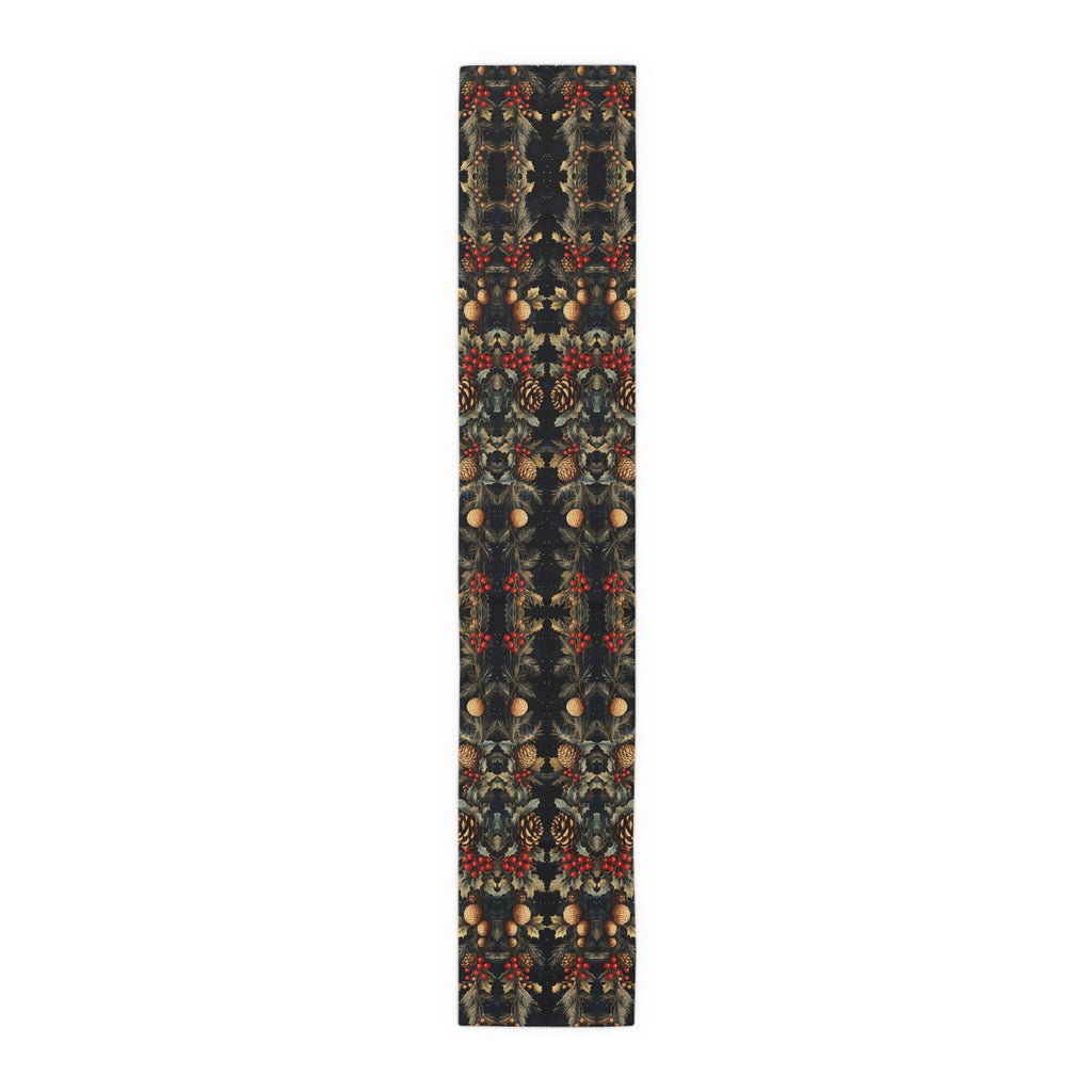 Festive Pinecone Table Runner: Rustic Woodland Christmas Decor for Holiday Dining