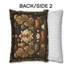 William Morris Inspired Fall Pillow Cover: Autumn Harvest Tapestry, Pumpkin, Pear & Gold