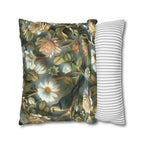 William Morris Pillow Cover | Green Conure, Floral Bird Art