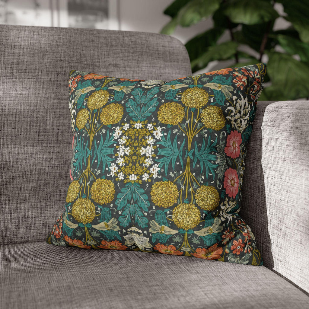 William Morris Style Hyacinth Pillow Cover: John Henry Dearle Inspired Botanical Floral