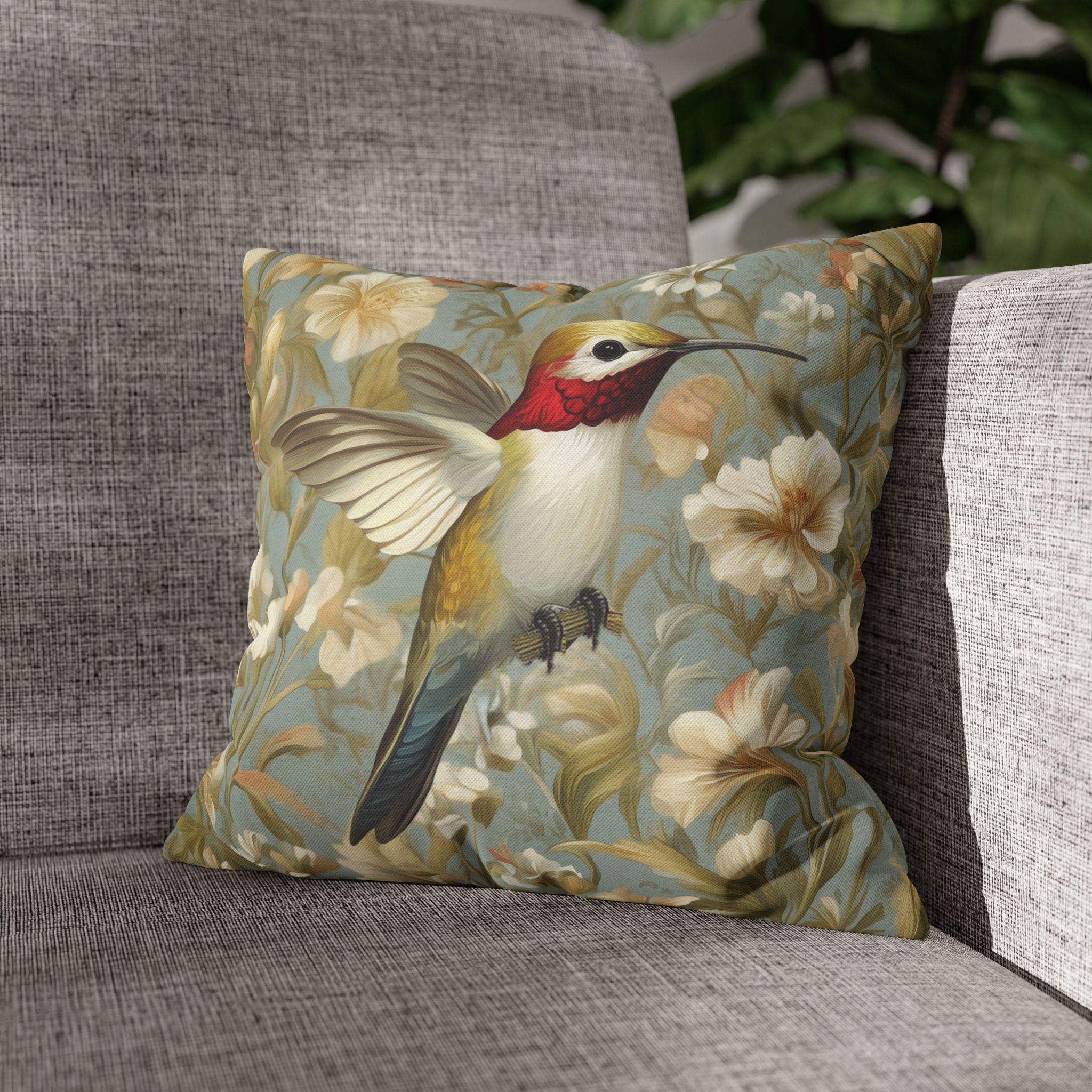 William Morris Hummingbird Pillow Cover: Arts & Crafts Floral Cushion