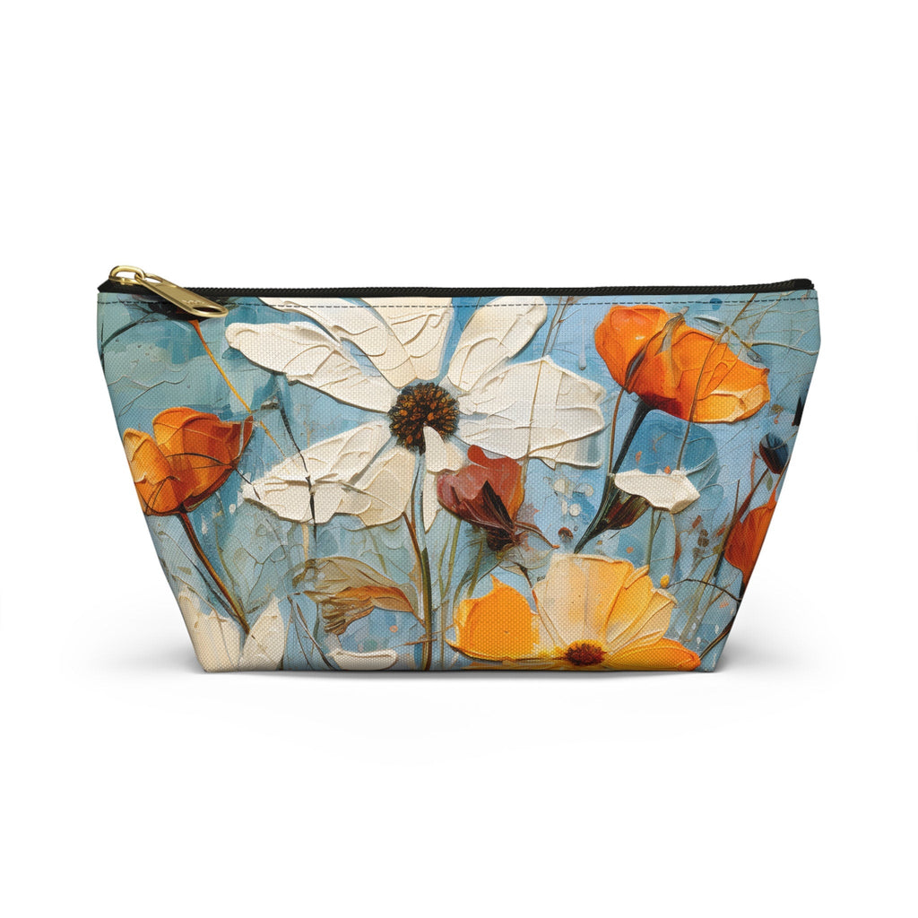 Wildflower Accessory Pouch: Vintage Style Polyester T-Bottom