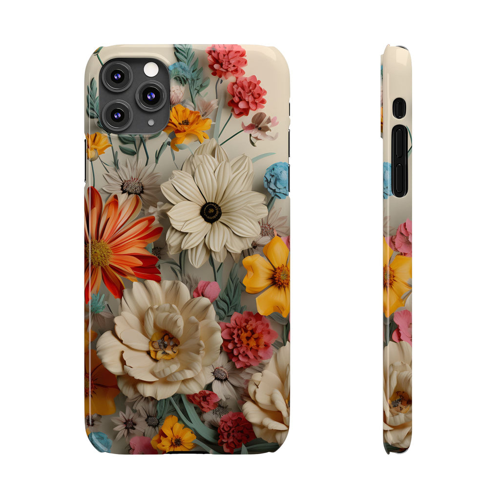 Wildflower iPhone Case: Vintage Style Floral Design, Slim Protective Cover