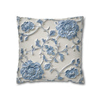 Blue Floral Chinoiserie Pillow Cover: Elegant Home Decor