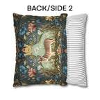 Donkey Garden Floral Pillow Cover: William Morris Inspired Botanical Meadow Decor