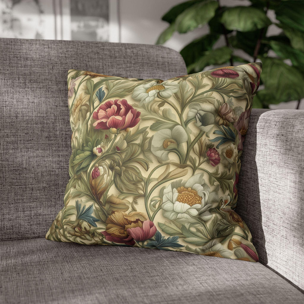 William Morris Botanical Pillow Cover: Vintage Style Floral Accent