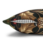 Emerald Green Holiday Pillow Cover: Brushed Gold Snowflake, Jewel Tone Christmas Urban Decor