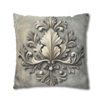 Rococo Inspired Ornamental Pillowcase, Ancanthus Leave Beige Cream Design, Luxury Home Decor