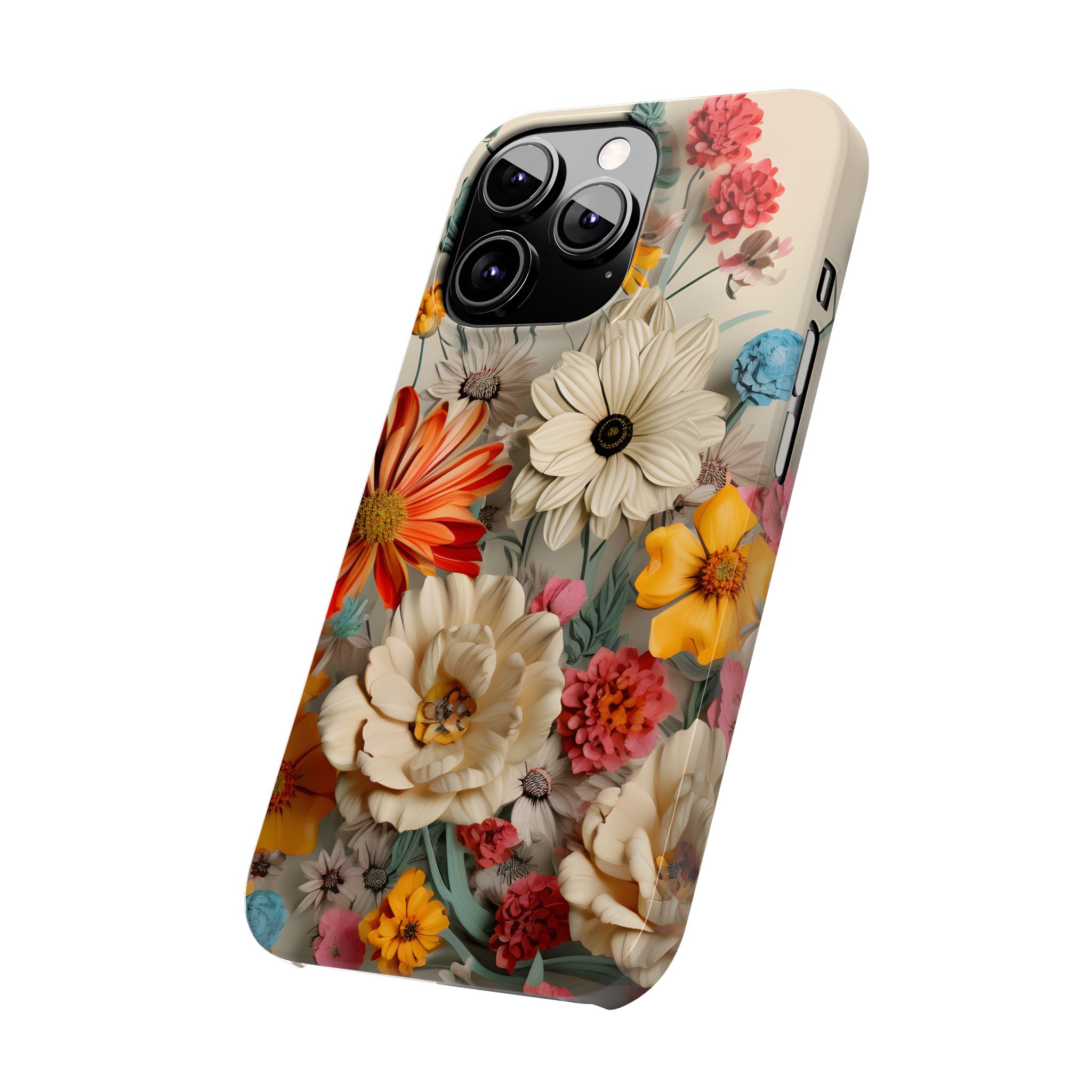 Wildflower iPhone Case: Vintage Style Floral Design, Slim Protective Cover