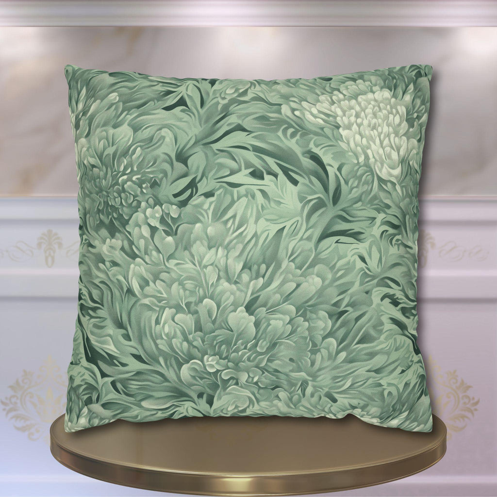 William Morris Inspired Pillow Cover: Modern Sage Marigold Botanical