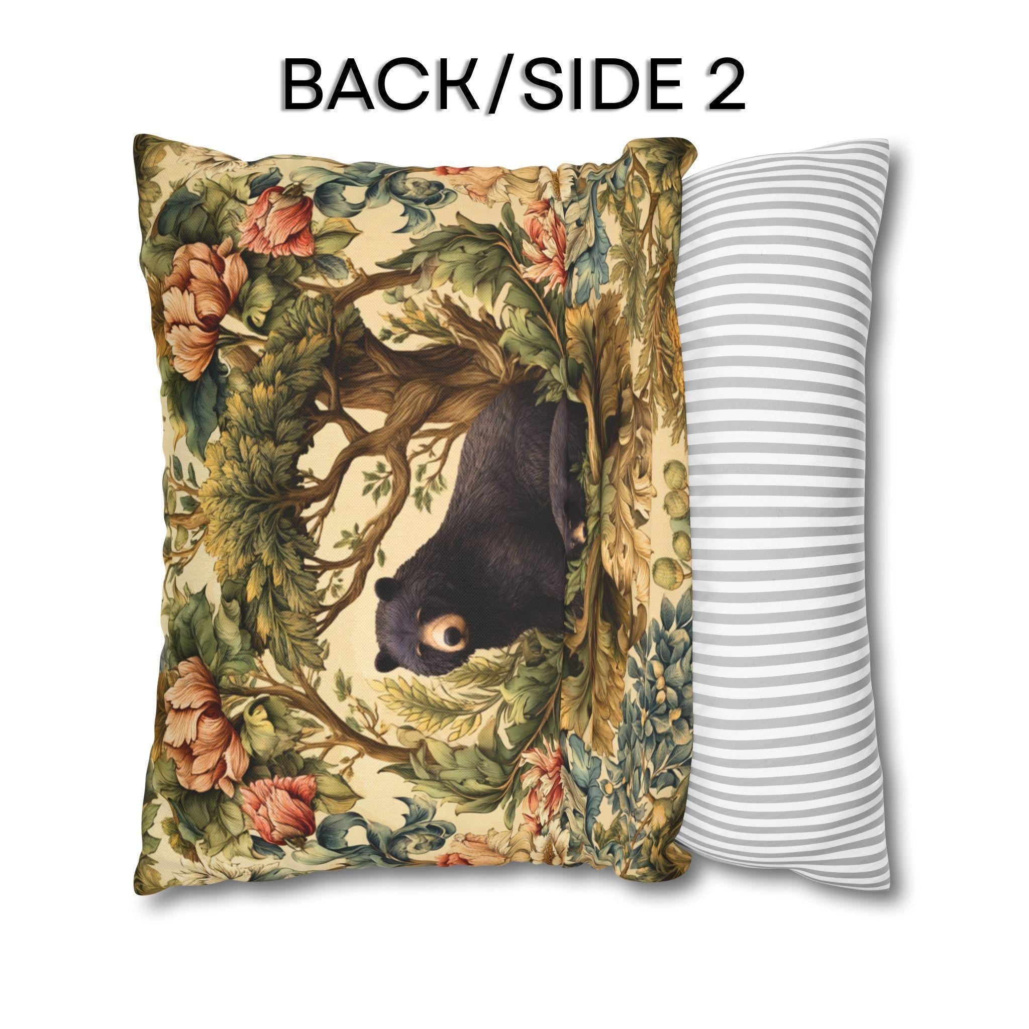 William Morris Woodland Animals Pillow Cover: Squirrel, Skunk, Doe, Bear Designs