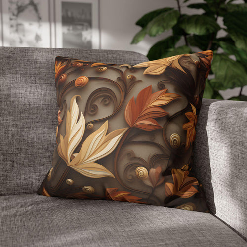 Autumn Decorative Pillowcase with Earthy Rustic Colors of Fall, Home Accent Pillow Cover